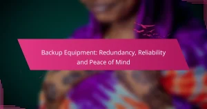 Backup Equipment: Redundancy, Reliability and Peace of Mind