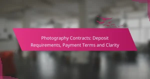 Photography Contracts: Deposit Requirements, Payment Terms and Clarity