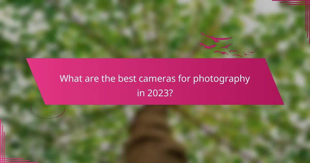 What are the best cameras for photography in 2023?