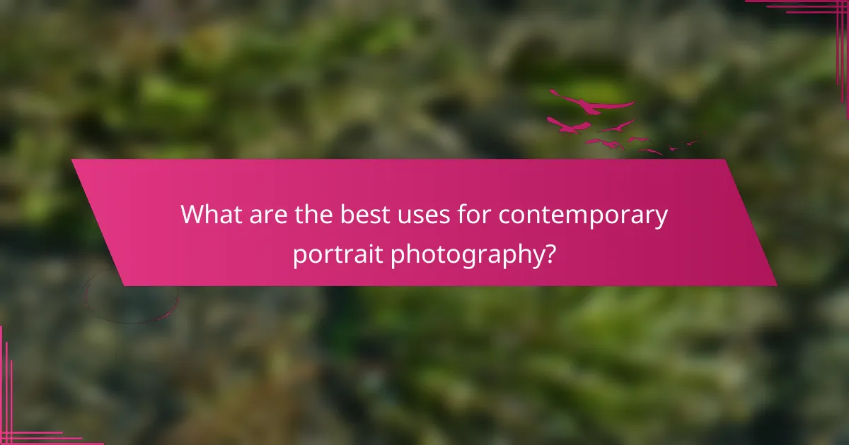 What are the best uses for contemporary portrait photography?