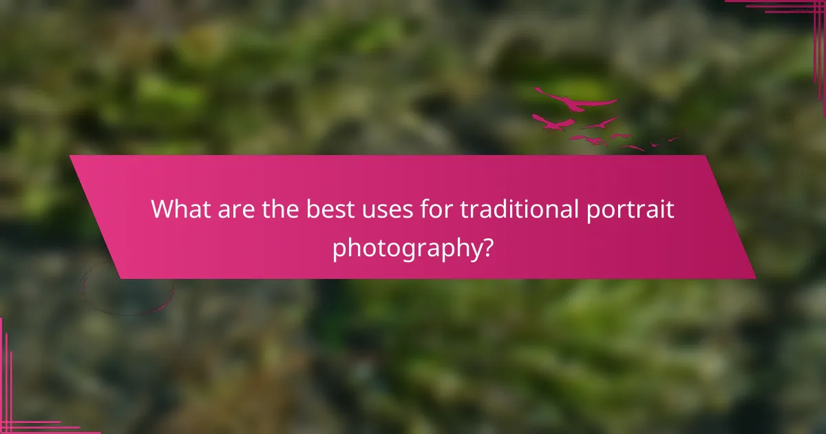 What are the best uses for traditional portrait photography?