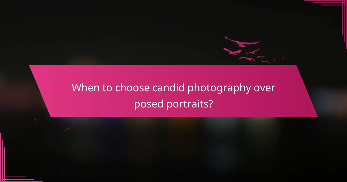 When to choose candid photography over posed portraits?